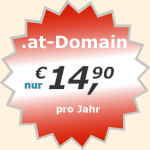 at-Domains f�r nur &euro;14,90 registrieren