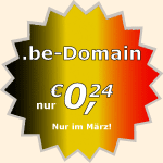 BE-Domains für nur €0,24 registrieren